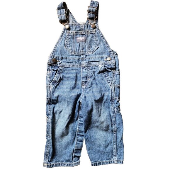 OshKosh B’gosh Other - Vintg Oshkosh B’Gosh Toddler Denim overalls Vestback 12 Mos Farm Prarie Casual